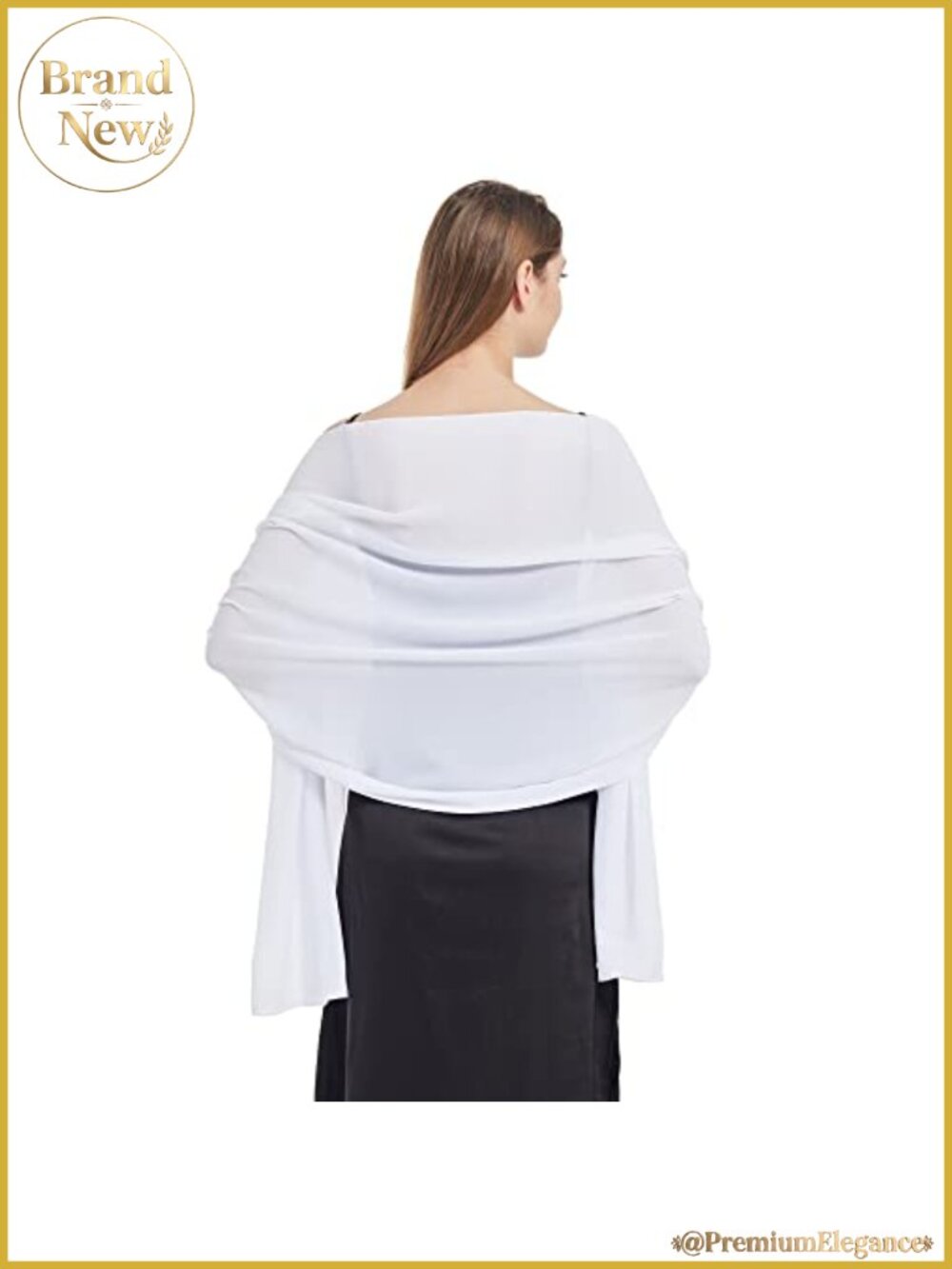 Ciormis Chiffon Shawl Wrap Lightweight Evening Dress Wedding Bridesmaid Formal